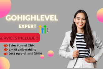 gohighlevel sales funnel CRM gohighlevel email deliverability dkim dns record