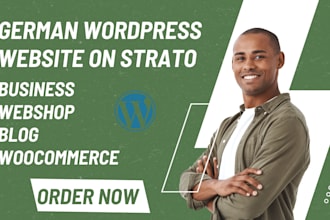 design german wordpress website, german webshop on strato
