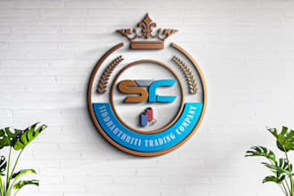 design awesome geometric 3d logo design