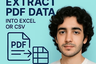 extract PDF data into excel or CSV using ai