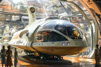 create a spaceship or vehicle design in unique style