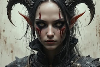 create fantasy horror and fantasy horror character