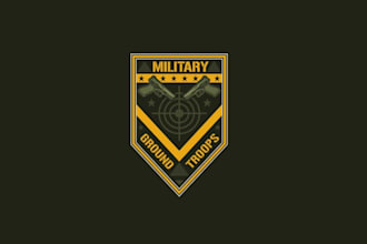 design army military or skull logo