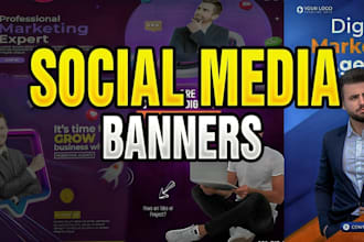 design professional banner for linkedin facebook and youtube