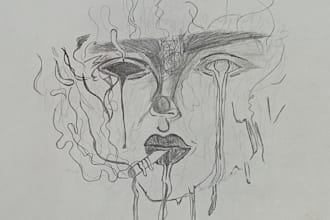 create custom abstract art and fine art sketches