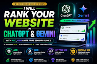 rank website in chatgpt and gemini with aeo, GEO and off page SEO backlinks