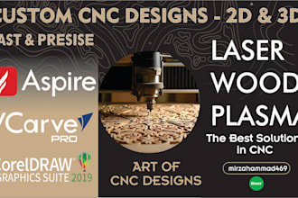 provide expert cnc design services using vectric aspire or vcarve