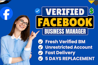 create fresh verified fb business manager and ads account