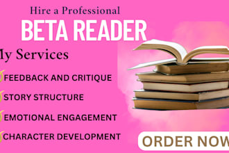 beta read alpha reader romance sci fi fantasy novel and give honest feedback