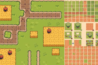 do top down pixel art tilset 2d pixel art assets sprite sheet rpg tile map