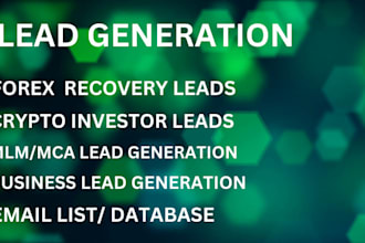 do targeted b2b lead generation business lead, linkedin, sales leads, email list