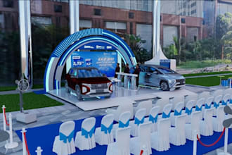 redesign 3d event hall,cgi event stage design,hall for presentation decor,booth