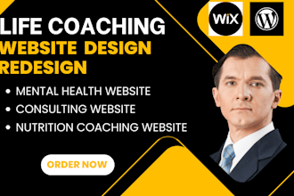 build nutrition coaching, life coaching, mental health, consulting website
