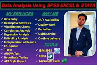 do data analysis interpretation on spss excel stata