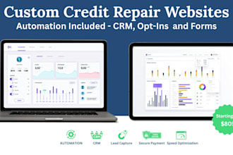 build a credit repair website with automation features