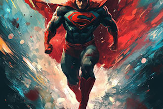 draw comic superhero comic art cover graphic