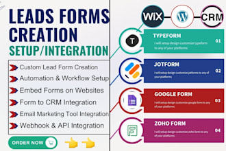 build automate lead forms jotform typeform zoho google connect with any platform