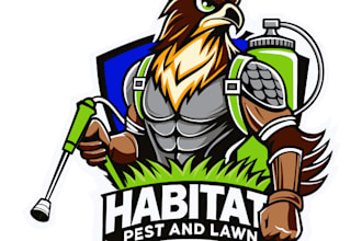 design pest and lawn care brand logo