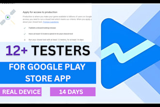 provide real 12 testers for google play