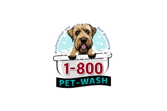 do a mascot animal logo for pet care, grooming and pet brand
