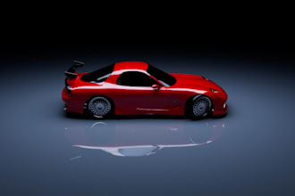 construct 3d automotive car,mockup custom car for fivem,gta,render exterior, ure