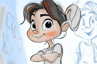 sketch your cartoon character