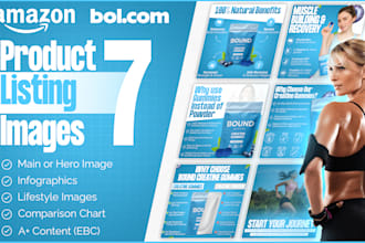 do amazon and bol listing images, infographics, and  lifestyle