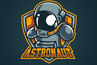 create a wonderful astronaut logo design for your company