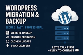 clone, backup, migrate, update wordpress website