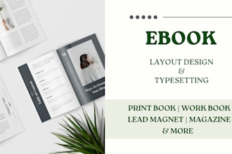 design ebook, lead magnet, workbook, magazine in canva