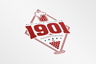 design a modern creative logo for your beer or wine brand