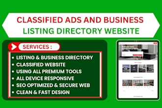 build classified ads and listing directory website with wordpress