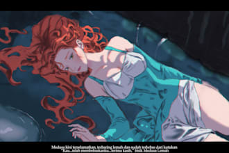 do illustration with anime manhwa style with good quality