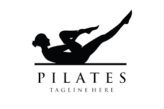 design vintage original pilates logo in short time