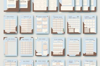 design a printable selfcare tracker or daily planner page