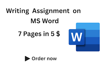 write any assignment in ms word