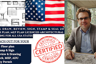 review sign stamp seal 2d cad architecture and construction plan, floor plan mep