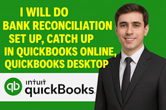do bank reconciliation set up, catch up in quickbooks online, quickbooks desktop
