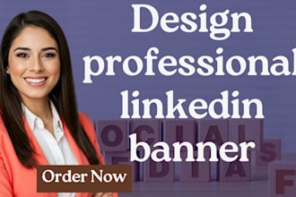 design professional linkedin banner, resume and post template