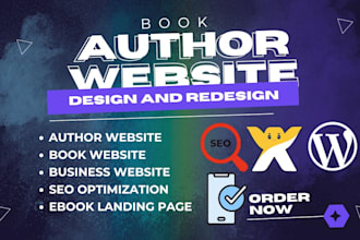 build book author website ebook landing page author website