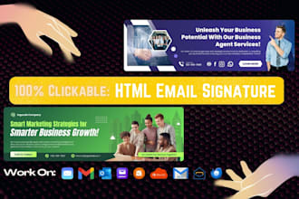 make clickable html email signature for outlook, gmail, apple
