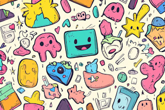 draw amazing doodle art graffiti cartoon illustration