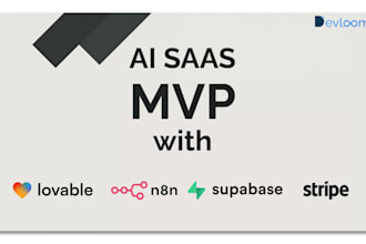 build your ai saas mvp with lovable UI, n8n, supabase, stripe