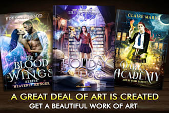 design fantasy book cover, romance book cover and ebook