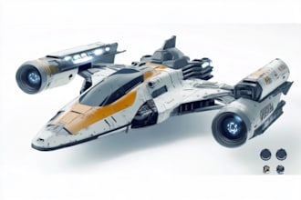 draw spaceship concept art or design a starship or scifi vehicle design