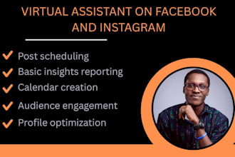 be your social media virtual assistant on facebook and instagram