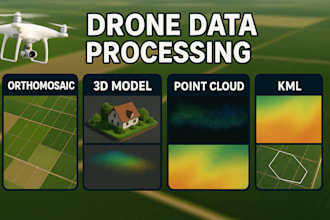 process drone data to point cloud, orthomosaic, 3d model,kml