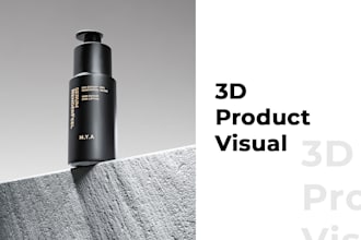 design 3d cosmetic mockup and product render for packaging