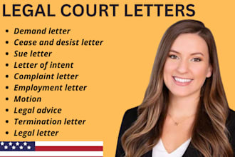 draft cease and desist or demand letter and legal notice as lawyer
