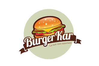 design fast food or food truck burger logo
